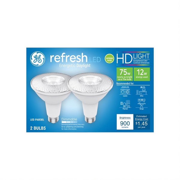 Current Refresh HD PAR 30L E26 (Medium) LED Light Bulb Daylight 75 Watt Equivalence , 2PK 43098